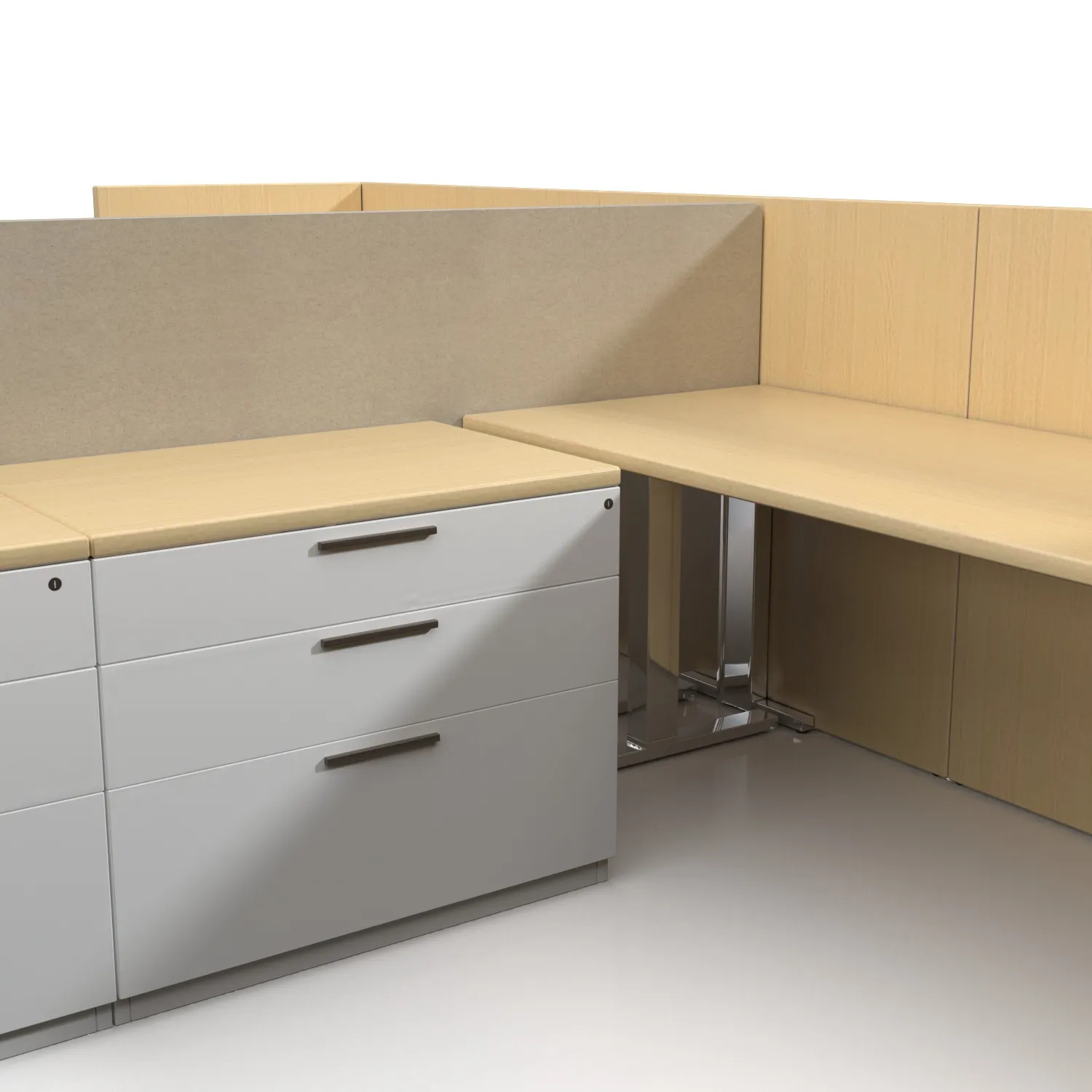 Office Desk Workstation PBR 3D Model_05